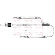 Apec Handbrake Cable Left Rear CAB1614