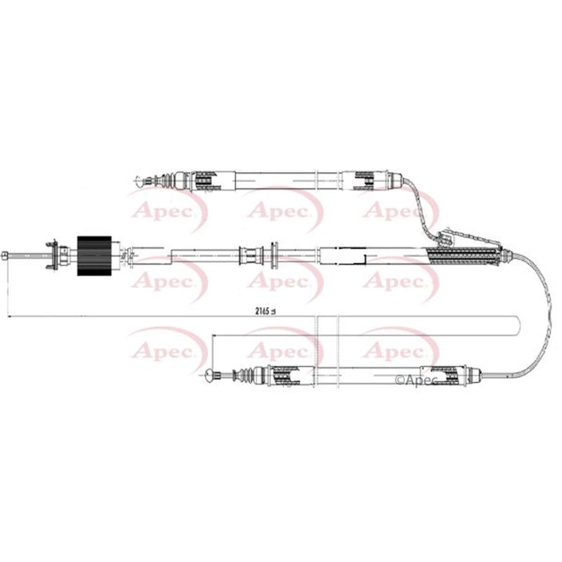 Apec Handbrake Cable Left Rear CAB1614
