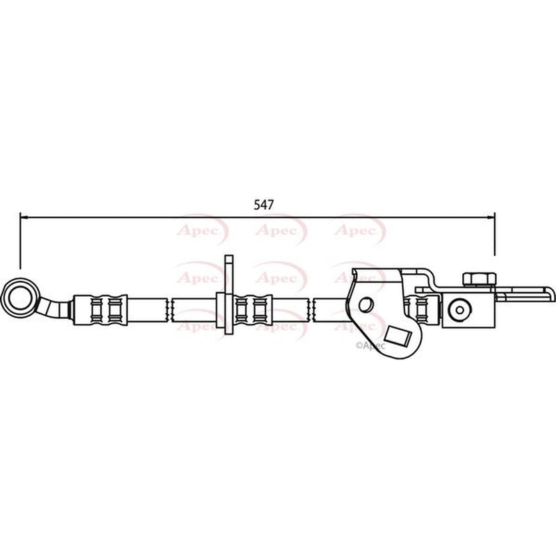 Apec Brake Hydraulic Hose Line Front Left HOS3595
