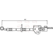 Apec Brake Hydraulic Hose Line Front Left HOS3595