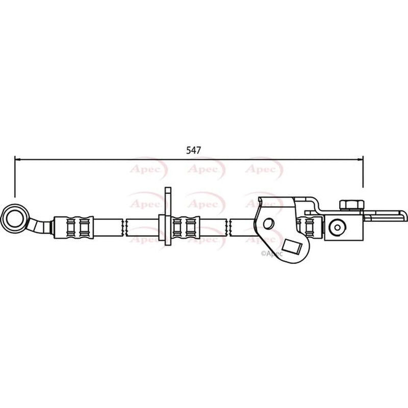 Apec Brake Hydraulic Hose Line Front Left HOS3595
