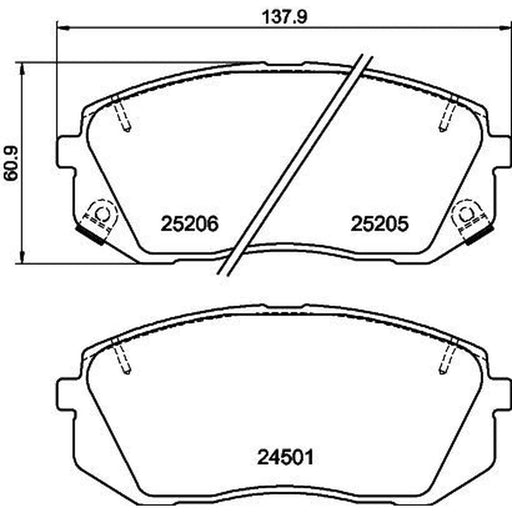 DON Front Brake Pad Set PCP1054