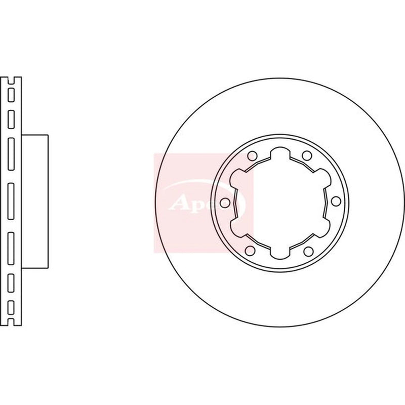 Apec 2 x Vented Front Brake Discs DSK2598