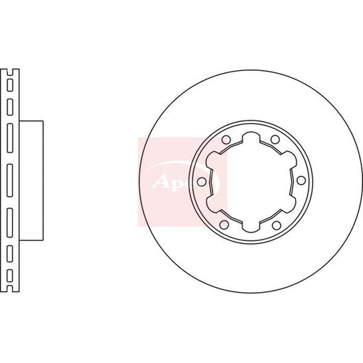 Apec 2 x Vented Front Brake Discs DSK2598