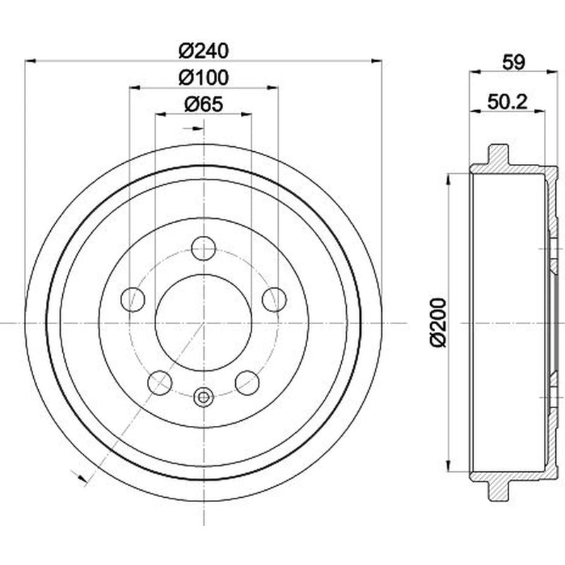 Mintex Brake Drum Assembly Rear MBD247
