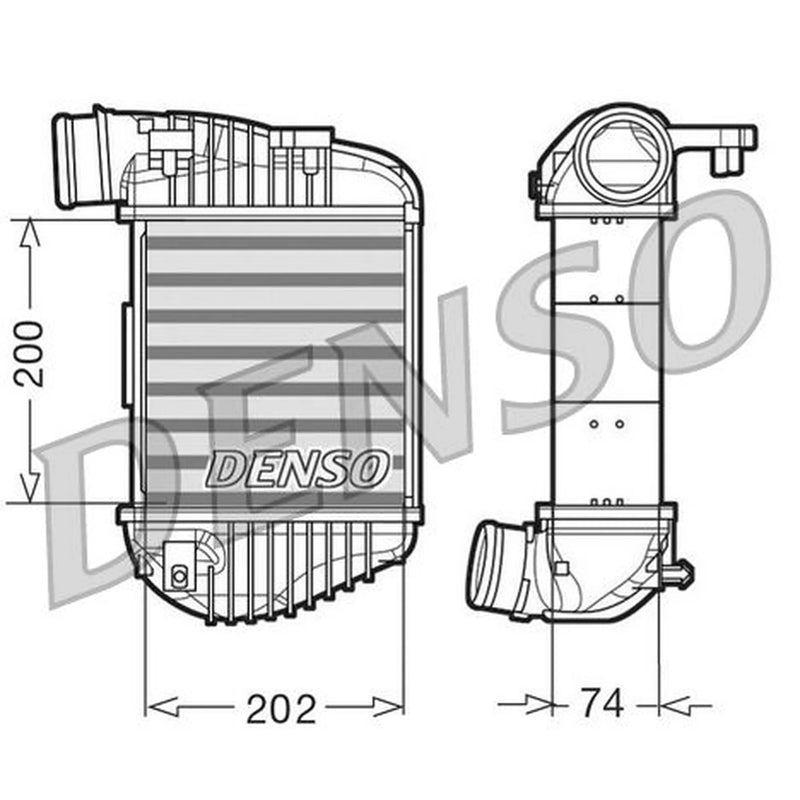 Denso Intercooler (Charge Air Cooler) Right DIT02023