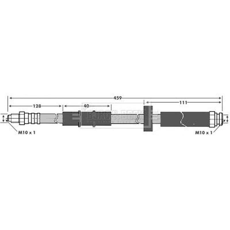 Borg & Beck Brake Hydraulic Hose Line Left BBH6061