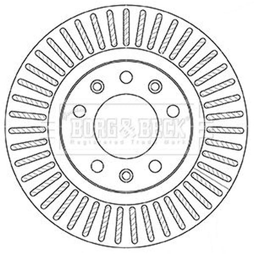 Borg & Beck 2 x Vented Front Brake Discs BBD5357