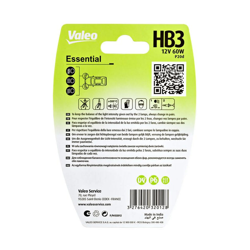 Valeo HB3 Bulb Blister Essential 032012 032012