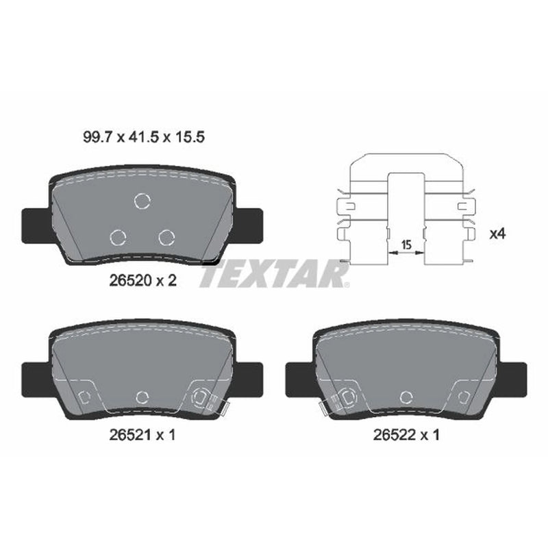Textar Brake Pad Set 2652002