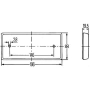 Hella Reflector Rear red 8RA 003 734-101