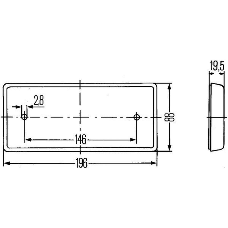 Hella Reflector Rear red 8RA 003 734-101