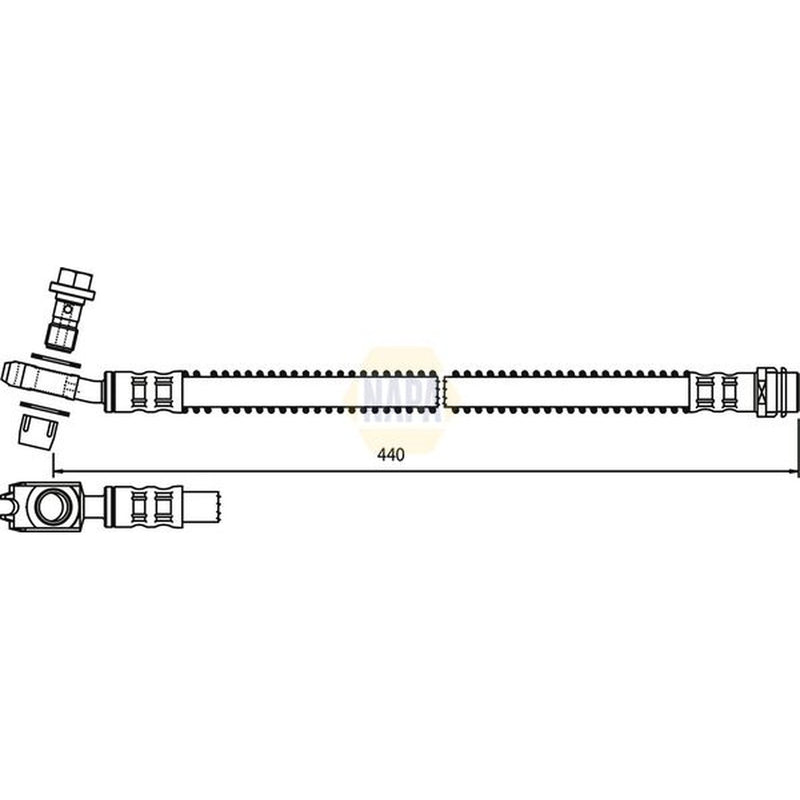 NAPA Brake Hydraulic Hose Line Rear NBH1177