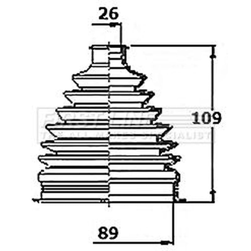 First Line Drive Shaft Bellow Kit Front Left Thermoplast FCB6150