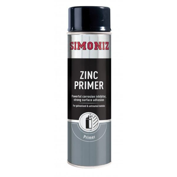 Simoniz Zinc Metal Primer Spray Paint 500ml Aerosol SIMP10D