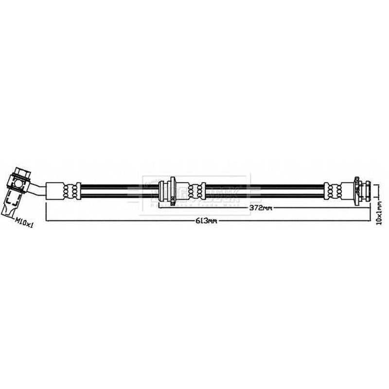 Borg & Beck Brake Hydraulic Hose Line Front Right BBH8422
