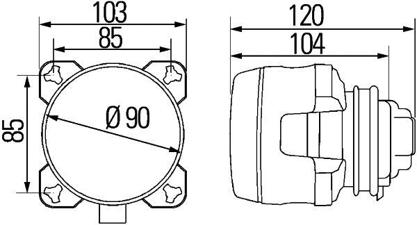 Hella Insert, high beam headlight Right 1K0 008 191-212 503226761