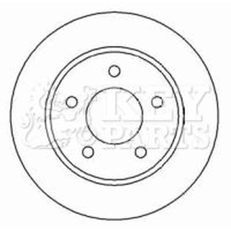 Key Parts 2 x Solid Rear Brake Discs KBD4448