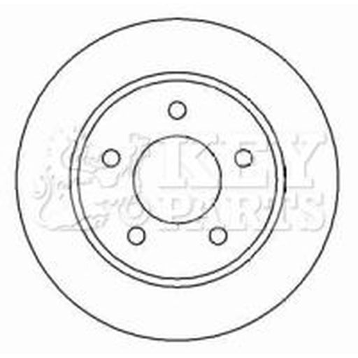 Key Parts 2 x Solid Rear Brake Discs KBD4448