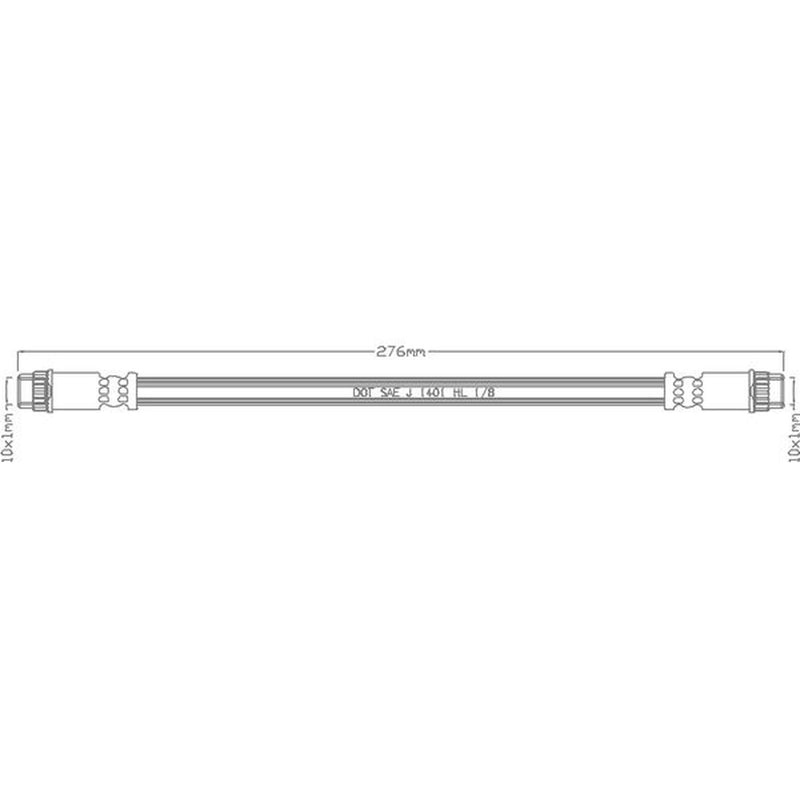 Abtex Brake Hydraulic Hose Line Rear ABH1012
