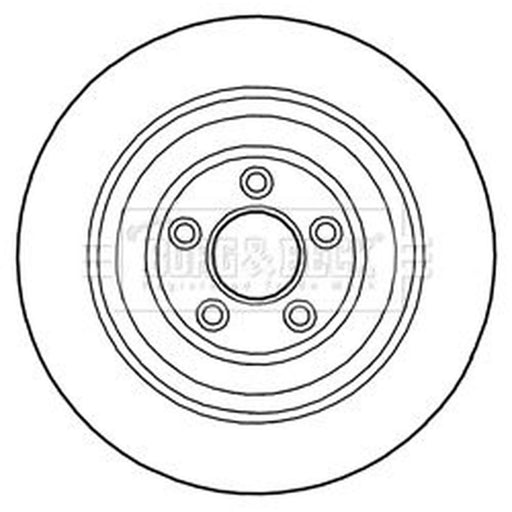 Borg & Beck 2 x Vented Rear Brake Discs BBD6017S