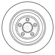 Borg & Beck 2 x Vented Rear Brake Discs BBD6016S