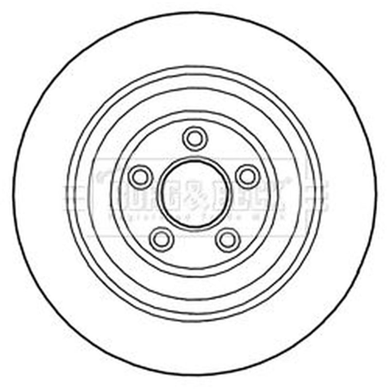 Borg & Beck 2 x Vented Rear Brake Discs BBD6016S