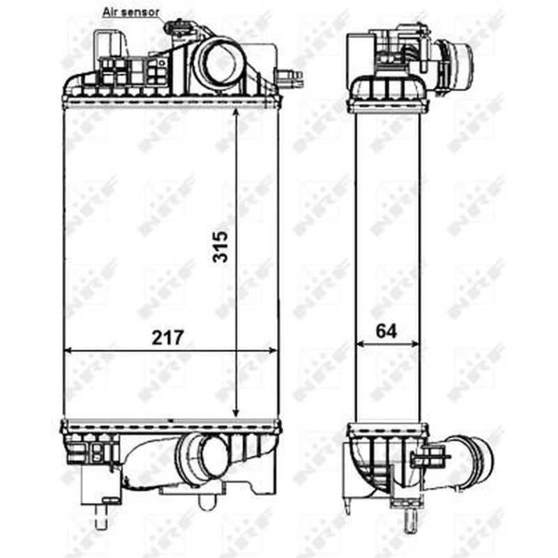 NRF Intercooler (Charge Air Cooler) 30469