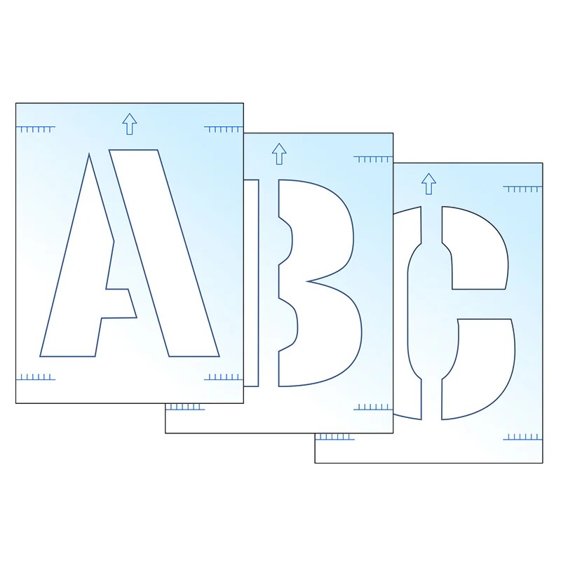 Scan Letter Stencil Kit 300mm - 9417