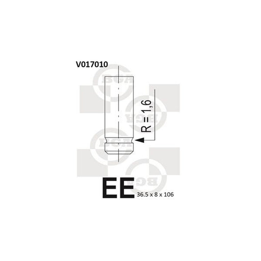 BGA Engine Exhaust Valve 36mm Head V017010