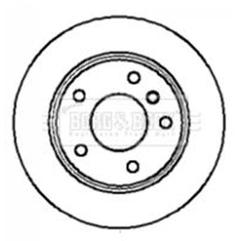 Borg & Beck 2 x Solid Rear Brake Discs BBD4289