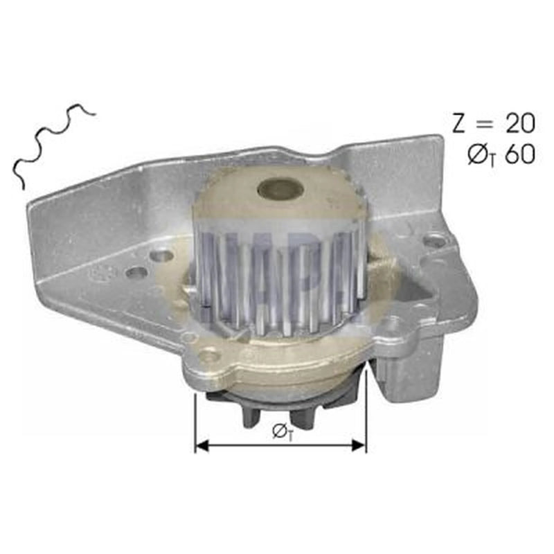 NAPA Engine Cooling Water Pump NWP1391