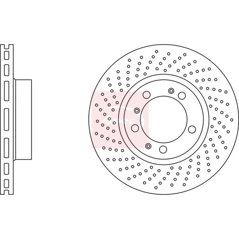 Apec 2 x Perforated/Vented Front Brake Discs DSK3197