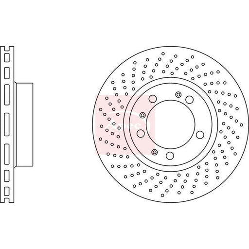 Apec 2 x Perforated/Vented Front Brake Discs DSK3197