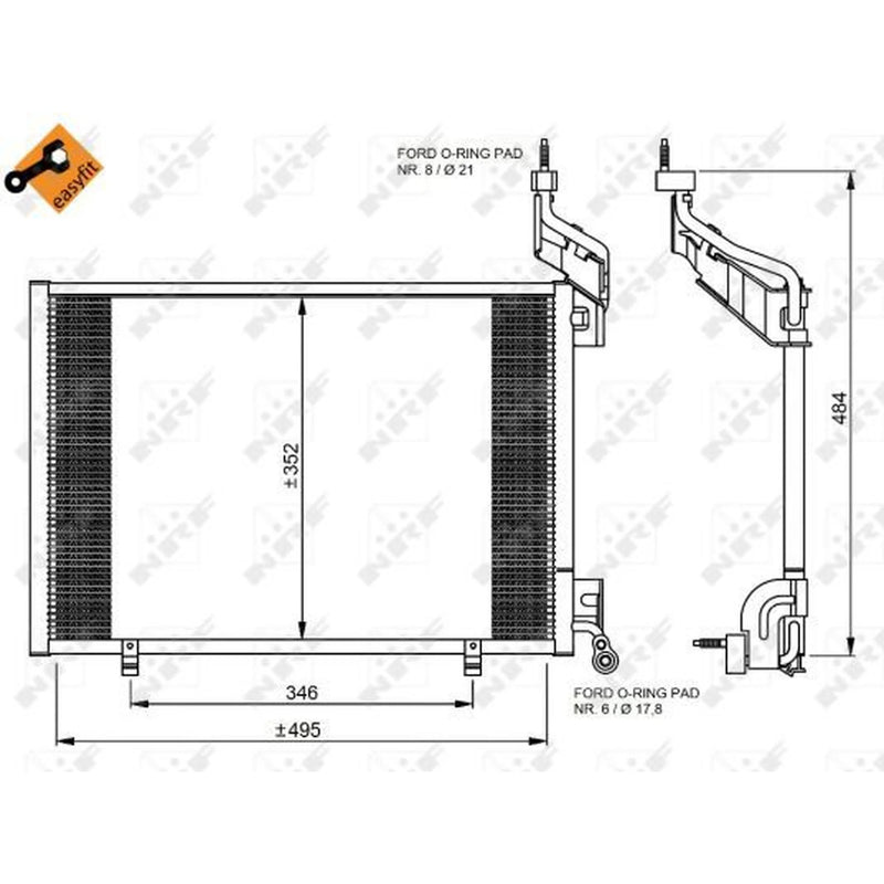 NRF Air Conditioning Condenser 35976