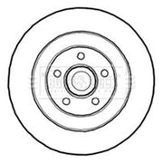 Borg & Beck 2 x Vented Rear Brake Discs BBD5839S