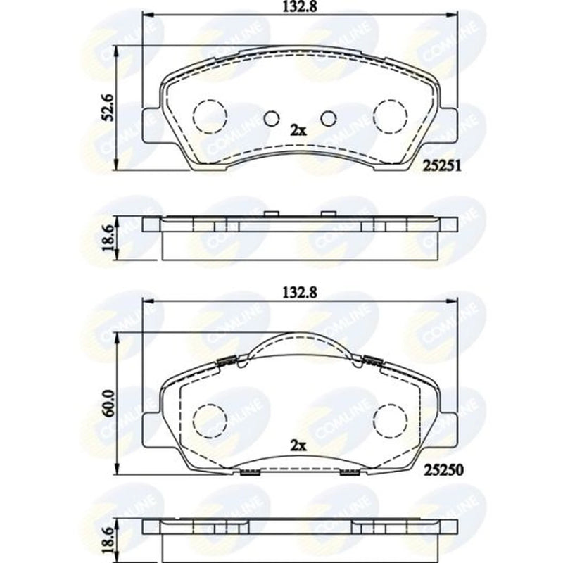 Comline 4 x Front Brake Pad Set CBP02199