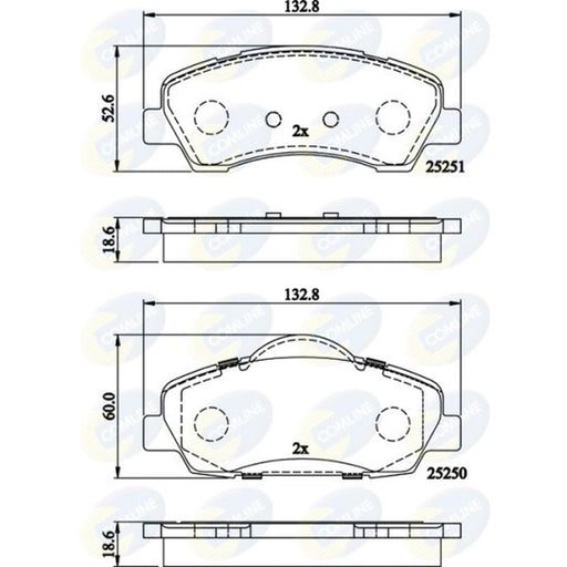 Comline 4 x Front Brake Pad Set CBP02199