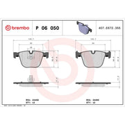 Brembo 4 x Rear Brake Pad Set P06050