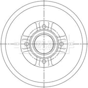 Borg & Beck Brake Drum Assembly Rear BBR7254