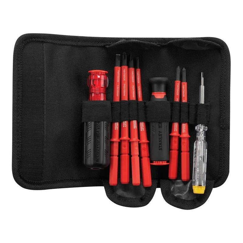 STANLEY® Hand Tools VDE Multi-Bit Screwdriver Set, 10 Piece - FMHT66426-0