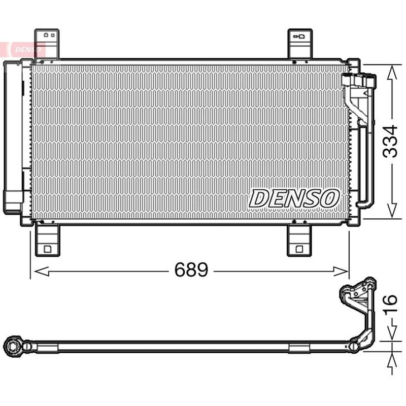 Denso Air Conditioning Condenser DCN44008