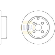 NAPA 2 x Solid Rear Brake Discs NBD5219