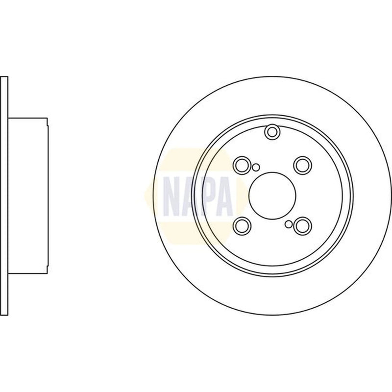 NAPA 2 x Solid Rear Brake Discs NBD5219
