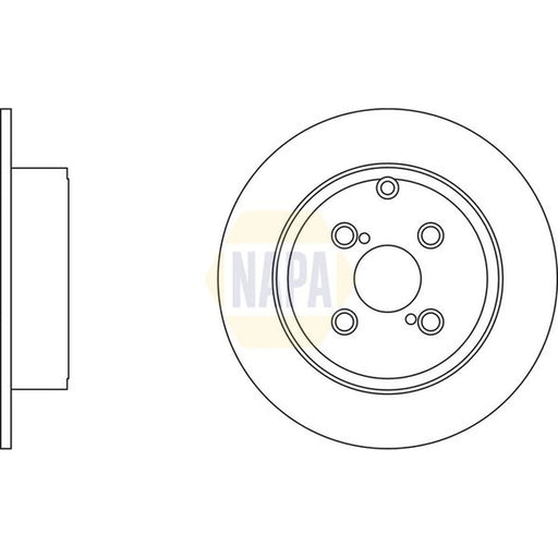 NAPA 2 x Solid Rear Brake Discs NBD5219