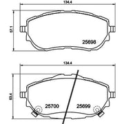 DON Front Brake Pad Set PCP1227