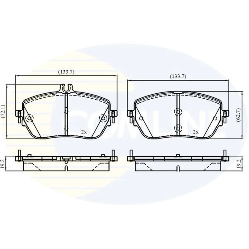 Comline 4 x Front Brake Pad Set CBP02844