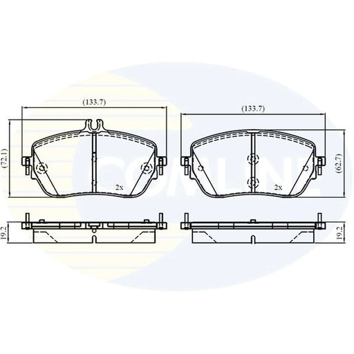 Comline 4 x Front Brake Pad Set CBP02844