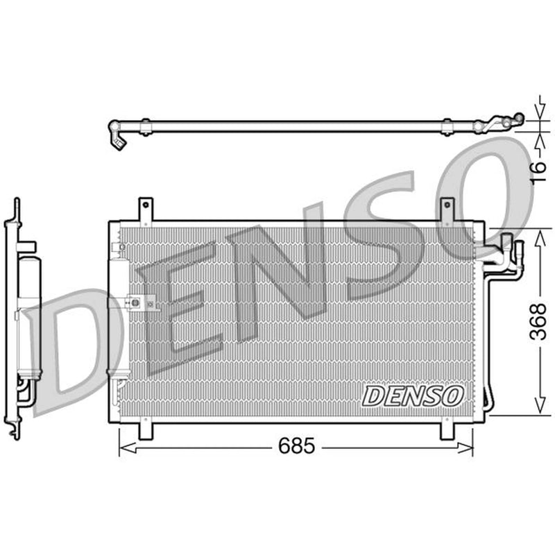 Denso Air Conditioning Condenser DCN46014
