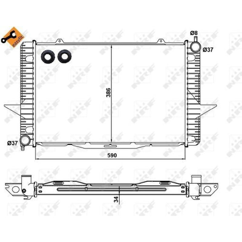 NRF Engine Radiator 58342
